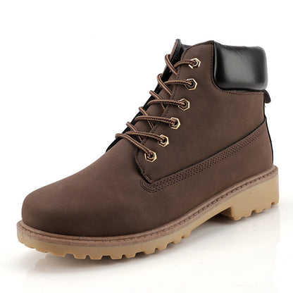 Men's High Top Martin Boots - Fashionable Casual Workwear Winter Shoes