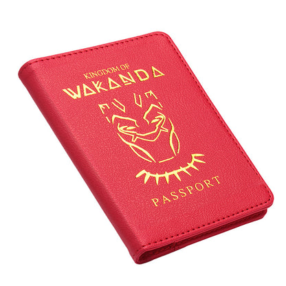 Marvel/DC Hero Inspired Passport Holder & Ticket Wallet (Red) - Travel Document Organizer