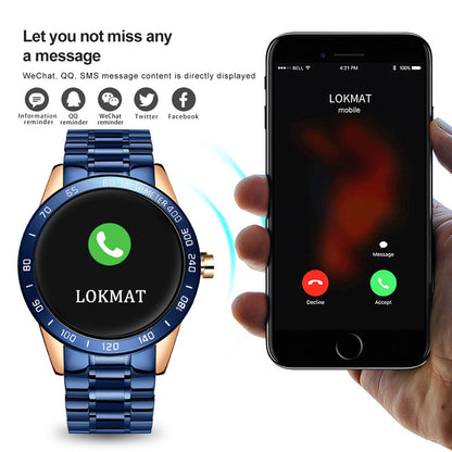 LIGE Luxury Men's Smart Watch - Multifunctional Business Smartwatch with Steel Band
