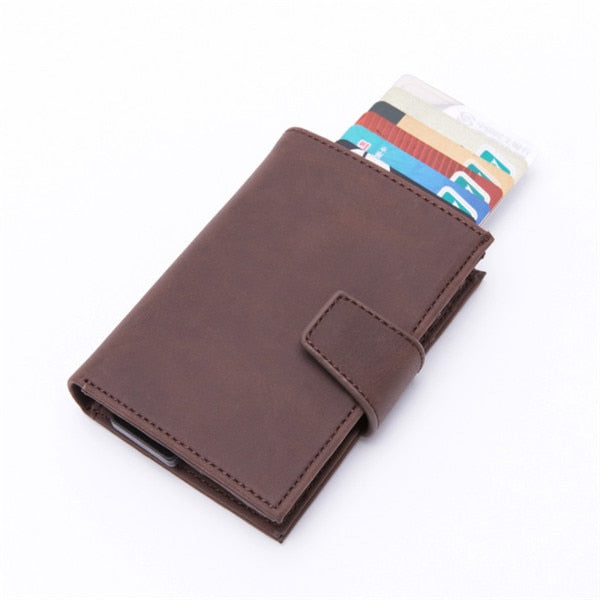 Bisi Goro Minimalist RFID Blocking Wallet & Aluminum Card Holder for Men and Women