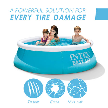 Waterproof Transparent PVC Repair Kit with Patches for Inflatable Pools, Air Mattresses, and Tents