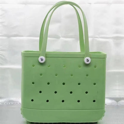 Printed EVA Beach Storage Bag - Waterproof Outdoor Basket & Handbag with Cow Print