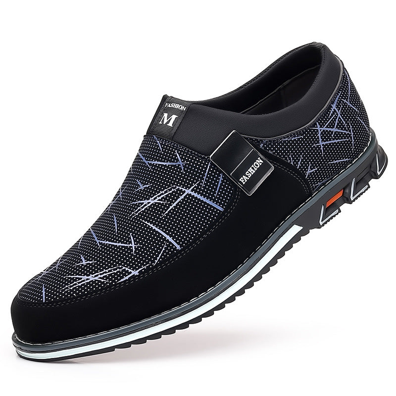 Trendy Color-Blocked Geometric Pattern Casual Shoes for Men