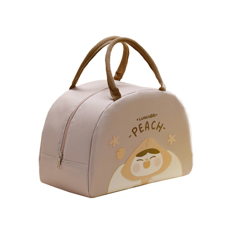 Cute Cartoon Thick Lunch Bag - Portable Large Capacity Insulated Oxford Cloth Lunch Box