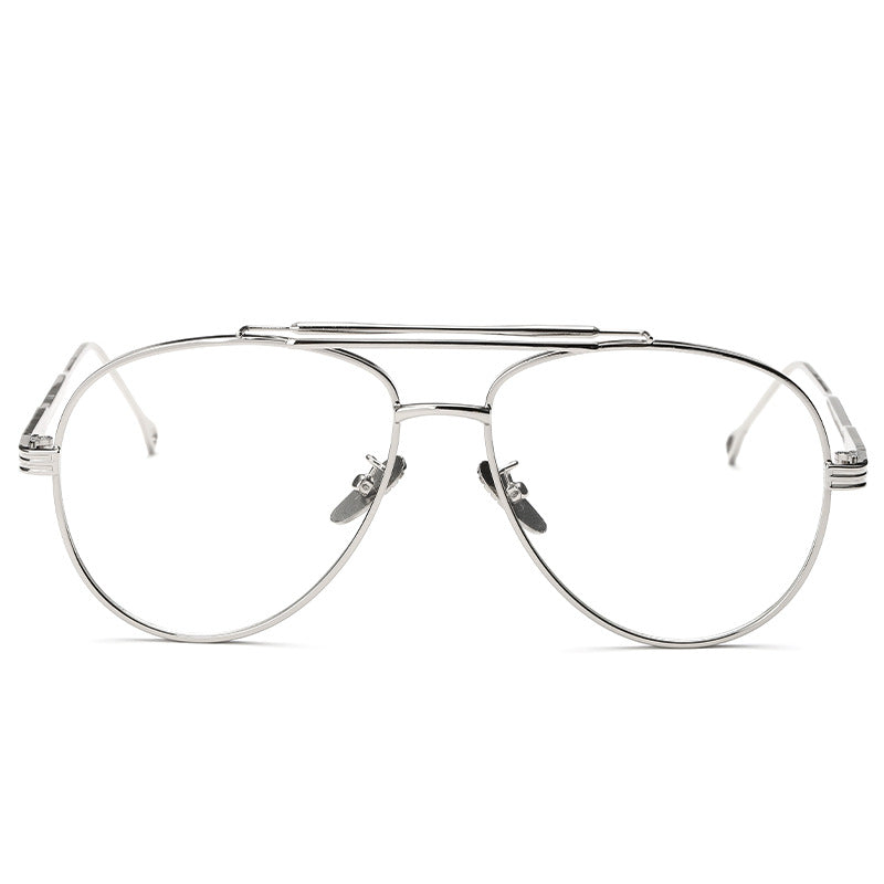 Unisex Luxury Gold-Frame Aviator Glasses - Vintage Clear Lens Fashion Eyewear