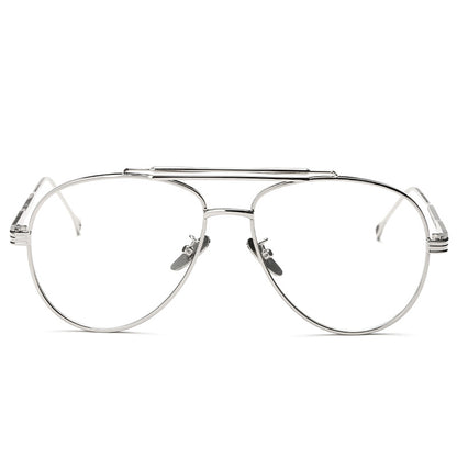 Unisex Luxury Gold-Frame Aviator Glasses - Vintage Clear Lens Fashion Eyewear