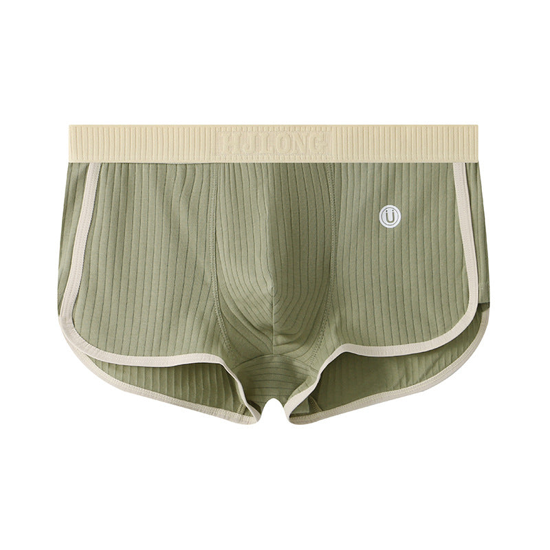 Women's Ribbed Cotton Mid-Waist Safety Shorts / Boxer Underwear