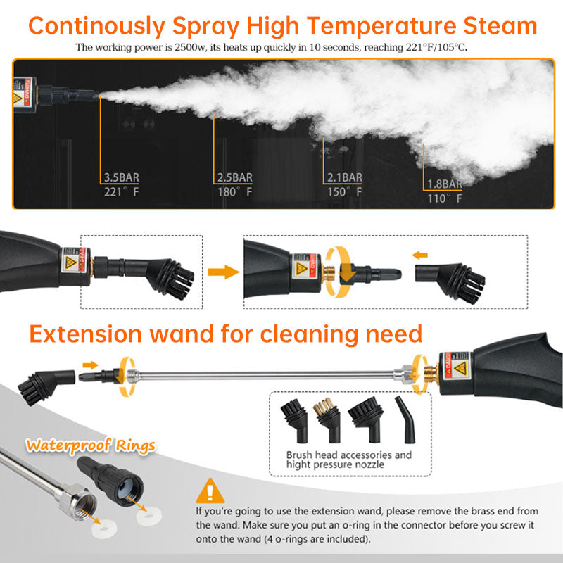 Portable High-Temperature AC Steam Cleaner for Kitchen & Home Appliances