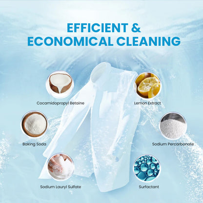 Eco-Friendly Concentrated Laundry Detergent Sheets – 30 Sheets Deep Cleaning Nano Wash Tablets for Tough Stains