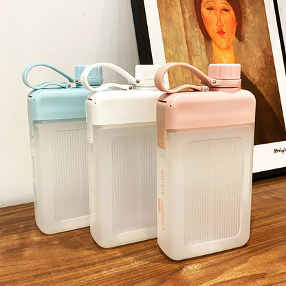 Creative Flat Square Portable Pocket Water Bottle for Outdoor Travel