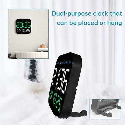 Modern Green LED Digital Clock for Home Office, Living Room & Bedroom