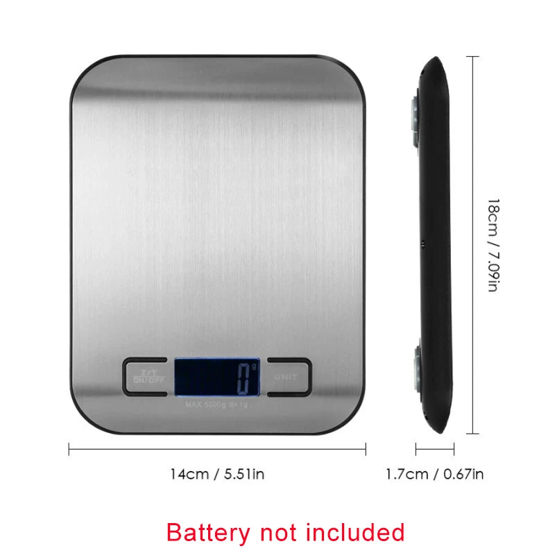 Professional Digital Kitchen Scale - High-Precision Stainless Steel Food Scale for Baking & Meal Prep