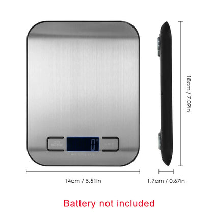 Professional Digital Kitchen Scale - High-Precision Stainless Steel Food Scale for Baking & Meal Prep