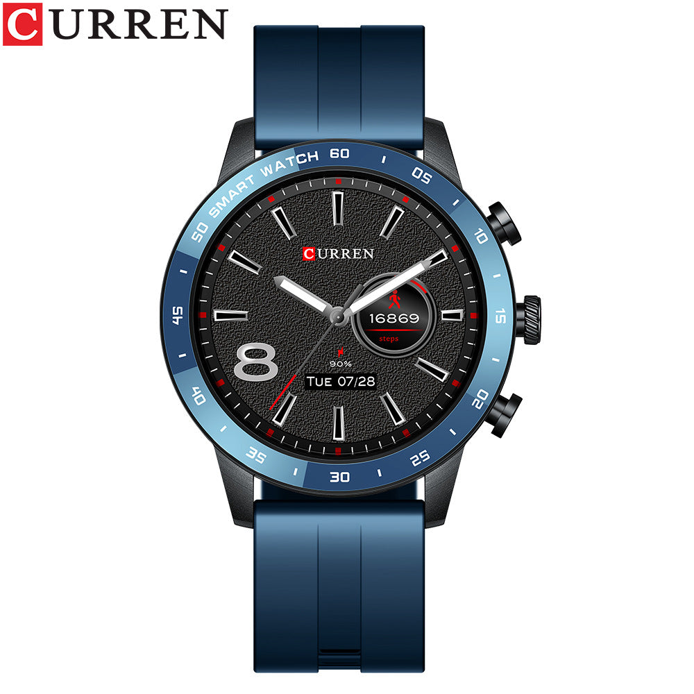 Men's Waterproof Electronic Smartwatch - Round Screen Health Monitor & Heart Rate Tracker