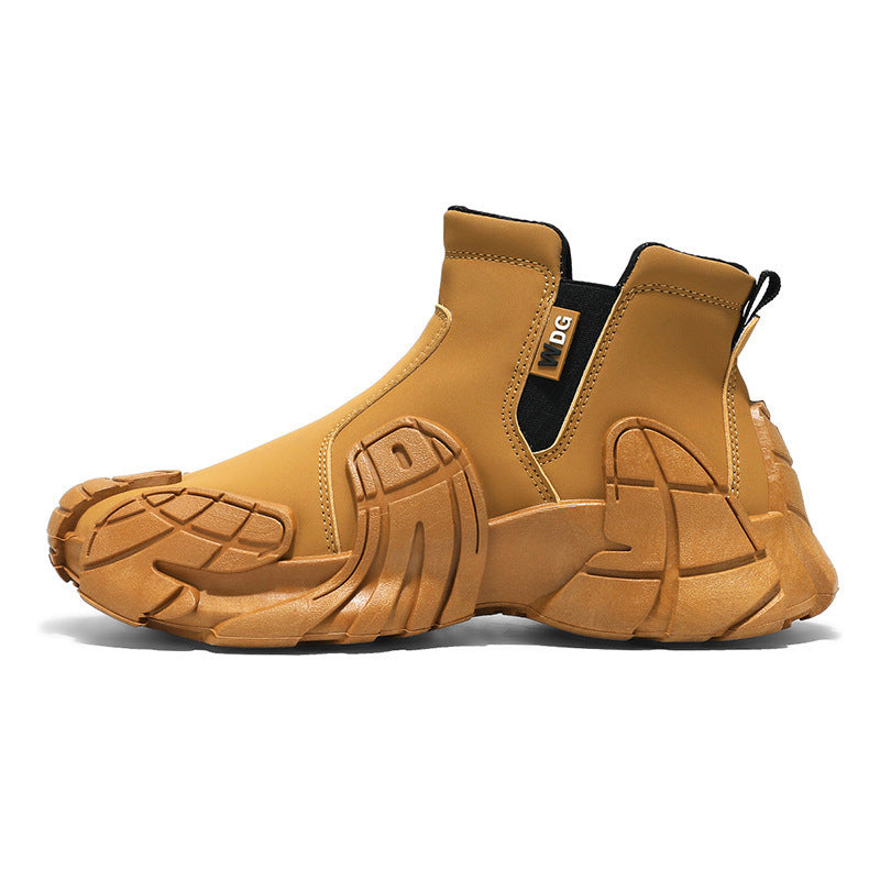 Heavy Duty Men's Waterproof Martin Boots – Anti-Slip Labor Protection Shoes with Plush Warm Lining