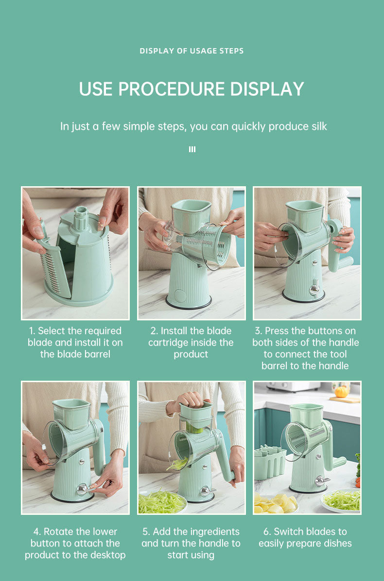 Professional Kitchen Shredder with Strong Suction Base