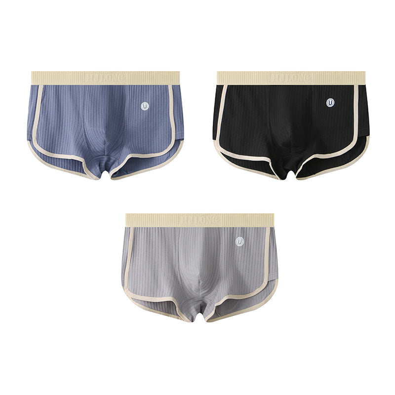 Women's Ribbed Cotton Mid-Waist Safety Shorts / Boxer Underwear