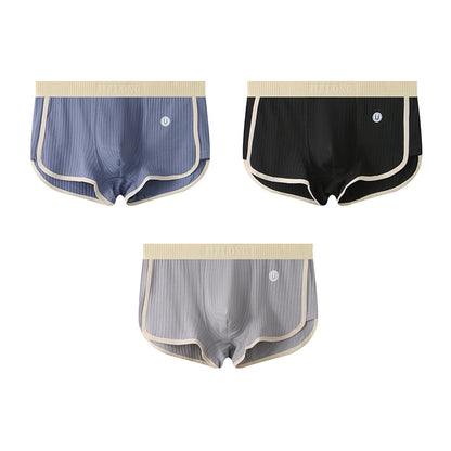 Women's Ribbed Cotton Mid-Waist Safety Shorts / Boxer Underwear