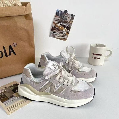 Retro Ancestor Grey Reflective Sneakers - Unisex Trendy Lifestyle Dad Shoes