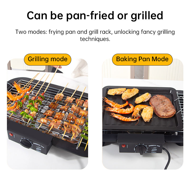 Smokeless Electric Barbecue Grill for Indoor Cooking & Outdoor Camping
