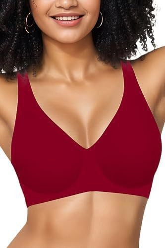 Women's Seamless Ice Silk Bra - Wireless Push-Up Comfort Underwear