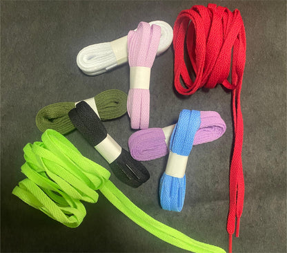 8 Pairs Colorful Flat Shoelaces Set