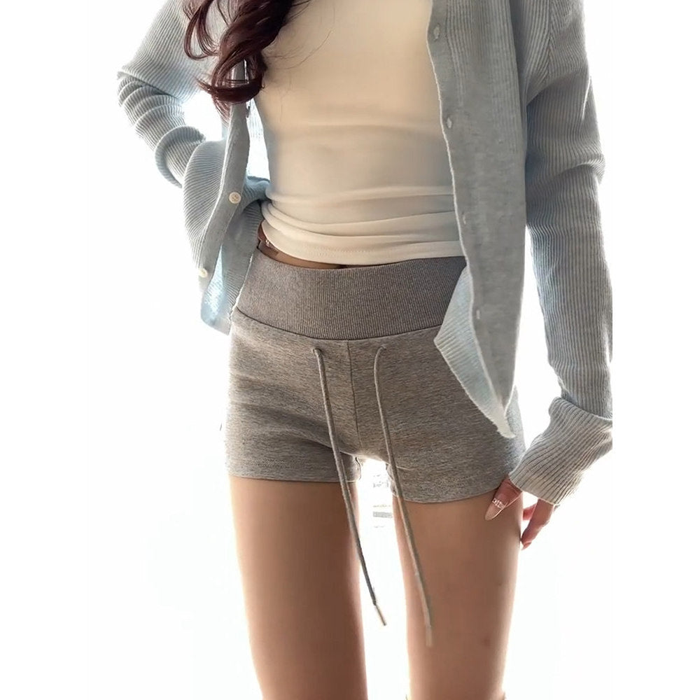 Sweet & Spicy Style High-Waist Casual Three-Quarter Shorts