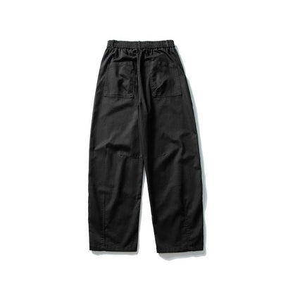 Men's Washed Relaxed-Fit Wide-Leg Casual Trousers