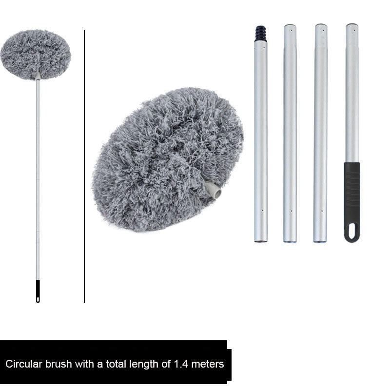 Long-Reach Circular Ceiling Fan Duster – Extendable Aluminum Pole for Easy High-Access Cleaning