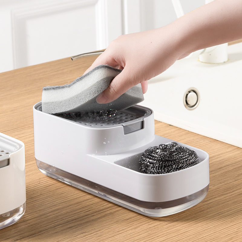 2-in-1 Kitchen Soap Dispenser and Sponge Holder Caddy