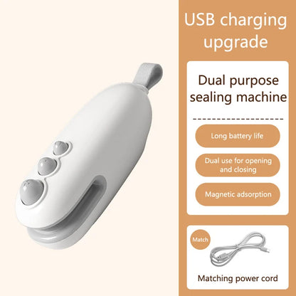 Portable Mini Bag Sealer | Handheld Heat Sealer for Snacks & Plastic Bag Storage