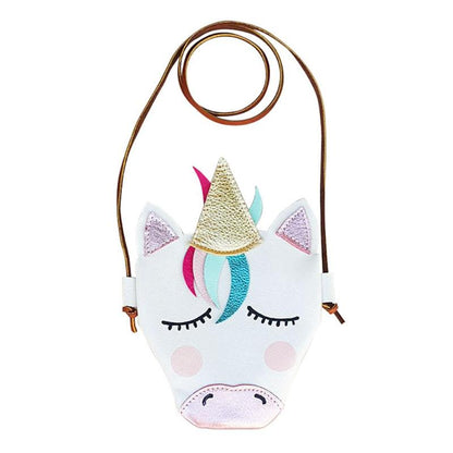 Cute Cartoon Unicorn Leather Shoulder Bag for Kids - Mini Crossbody Coin Purse & Messenger Bag for Girls