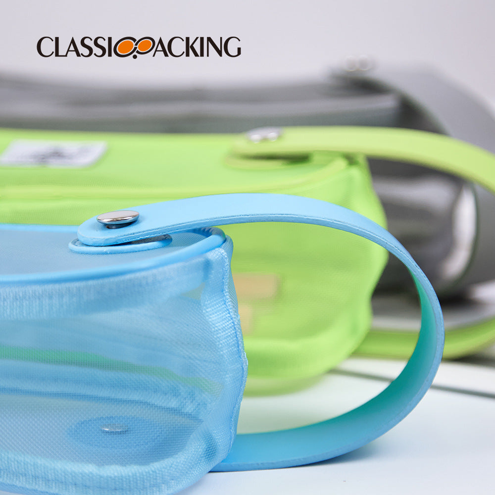 Portable Stationery Bag Student Mesh Transparent Pencil Case