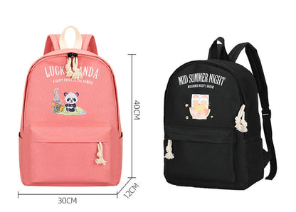 Creative Pink Oxford Cloth Anime Backpack for Primary & Middle School Students