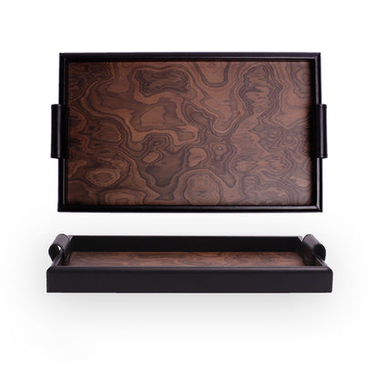 Vintage Volcanic Pattern Tea Tray | Hotel Luxury Desktop Organizer