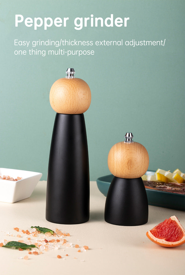 Premium Wooden Pepper Grinder Mill - Adjustable Coarseness Salt Mill
