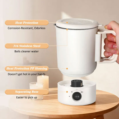 A47U 800ml Electric Wax Melter Kettle | Candle Making Pouring Pot with Thermometer