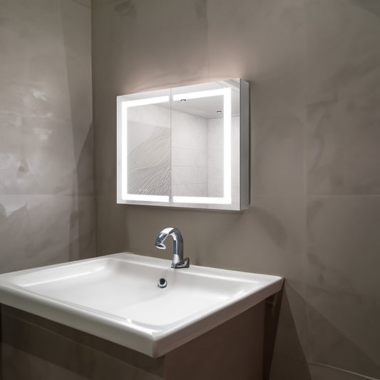 36 x 30 Inch LED Medicine Cabinet with Dimmable Anti-Fog Vanity Mirror