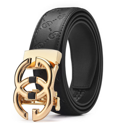 Men's Genuine Leather Automatic Buckle Belt | Versatile Business & Casual Fashion