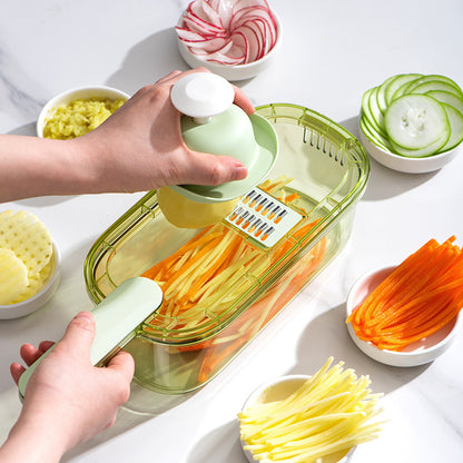Multifunctional Vegetable Cutter with Drain Basket