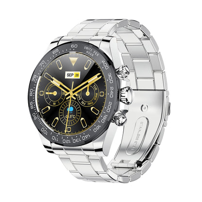 Luxury Metallic Smart Watch with Bluetooth Calling & Heart Rate Tracker