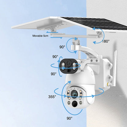 1080P HD Solar Monitoring Camera with WIFI, Night Vision, and Remote PTZ
