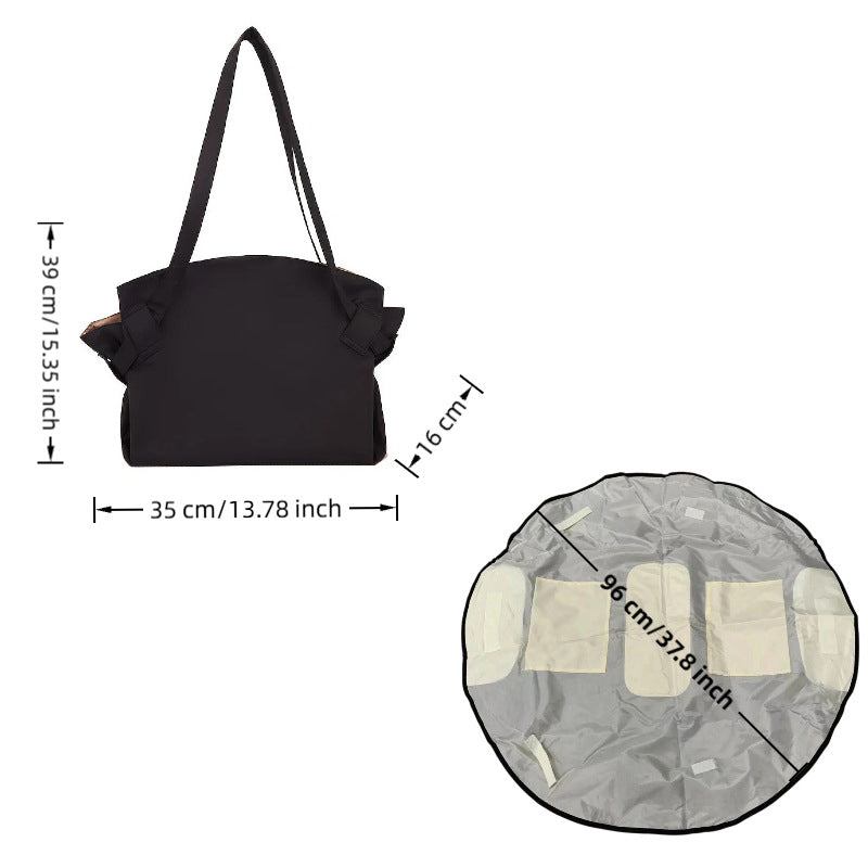 Foldable Travel Duffel Bag + Picnic Blanket | Large Capacity Waterproof Tote
