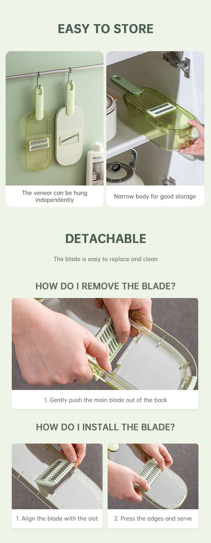 Multifunctional Vegetable Cutter with Drain Basket
