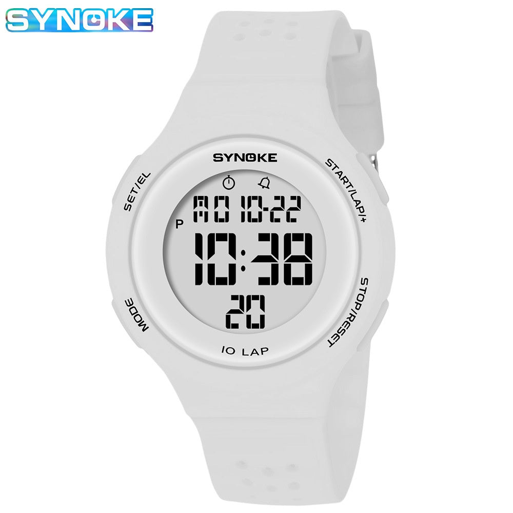 SYNOKE Thin LED Waterproof Electronic Watch - Fashionable Sports Watch for Swimming