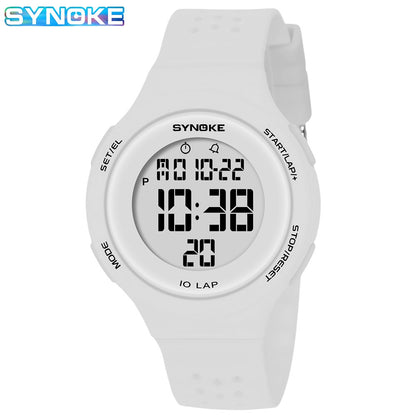 SYNOKE Thin LED Waterproof Electronic Watch - Fashionable Sports Watch for Swimming