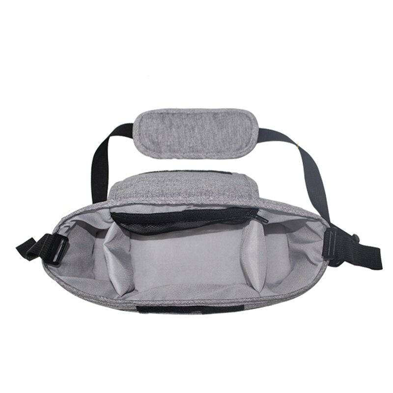 Universal Baby Stroller Organizer Bag with Cup Holder and Storage Pockets