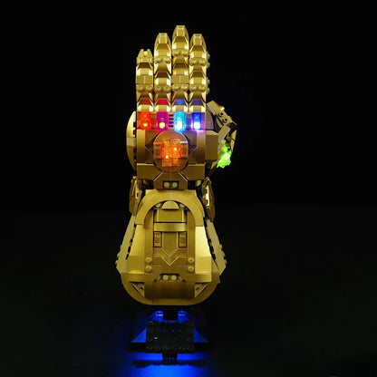 LED Lighting Kit for Marvel Infinity Gauntlet 76191 – Premium Glow Upgrade (Light Kit Only)