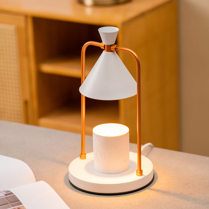 Retro Electric Candle Warmer Lamp – Dimmable Top-Down Wax Melter for Aromatherapy & Home Decor