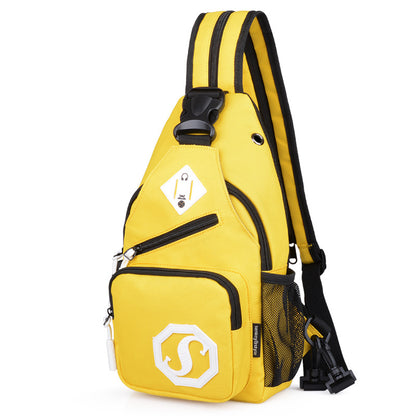 Fashion Trend Dual-Purpose Crossbody Sling Bag for Girls - USB Charging & Oxford Cloth